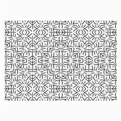 Black And White Ethnic Geometric Pattern Large Glasses Cloth by dflcprints