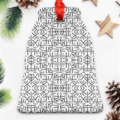 Black And White Ethnic Geometric Pattern Ornament (bell) by dflcprints