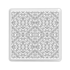 Black And White Ethnic Geometric Pattern Memory Card Reader (square)  by dflcprints