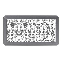 Black And White Ethnic Geometric Pattern Memory Card Reader (mini) by dflcprints