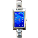 BLUE JELLYFISH 1 Rectangle Italian Charm Watch