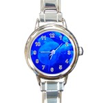 BLUE JELLYFISH 1 Round Italian Charm Watch