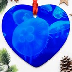 BLUE JELLYFISH 1 Ornament (Heart)