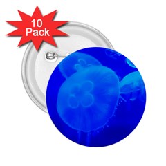 Blue Jellyfish 1 2 25  Buttons (10 Pack)  by trendistuff