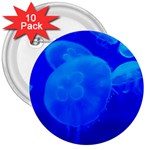 BLUE JELLYFISH 1 3  Buttons (10 pack) 