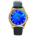 BLUE JELLYFISH 1 Round Gold Metal Watch