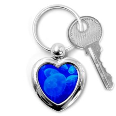 Blue Jellyfish 1 Key Chains (heart)  by trendistuff