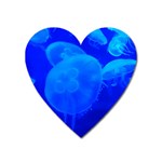 BLUE JELLYFISH 1 Heart Magnet