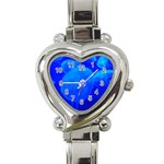 BLUE JELLYFISH 1 Heart Italian Charm Watch