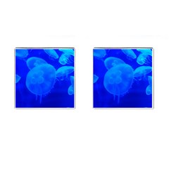 Blue Jellyfish 1 Cufflinks (square) by trendistuff