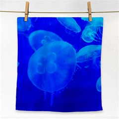 Blue Jellyfish 1 Face Towel by trendistuff