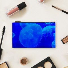 Blue Jellyfish 1 Cosmetic Bag (small)  by trendistuff