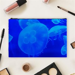 Blue Jellyfish 1 Cosmetic Bag (large)  by trendistuff