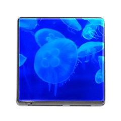 Blue Jellyfish 1 Memory Card Reader (square) by trendistuff