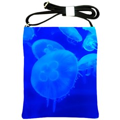 Blue Jellyfish 1 Shoulder Sling Bags by trendistuff