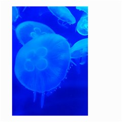 Blue Jellyfish 1 Small Garden Flag (two Sides) by trendistuff