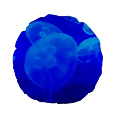 Blue Jellyfish 1 Standard 15  Premium Round Cushions by trendistuff