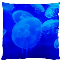 Blue Jellyfish 1 Standard Flano Cushion Case (two Sides) by trendistuff