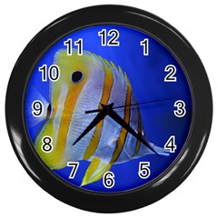 Butterfly Fish 1 Wall Clocks (black) by trendistuff