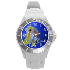 Butterfly Fish 1 Round Plastic Sport Watch (l) by trendistuff