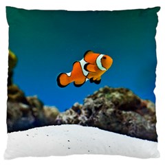 CLOWNFISH 1 Large Flano Cushion Case (One Side)