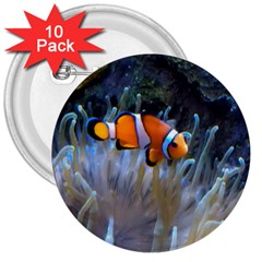 Clownfish 2 3  Buttons (10 Pack)  by trendistuff