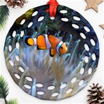 CLOWNFISH 2 Round Filigree Ornament (Two Sides) Front