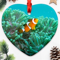 Clownfish 3 Heart Ornament (two Sides) by trendistuff