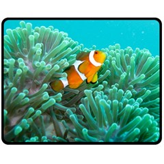 Clownfish 3 Fleece Blanket (medium)  by trendistuff