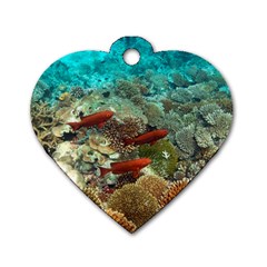 Coral Garden 1 Dog Tag Heart (two Sides) by trendistuff