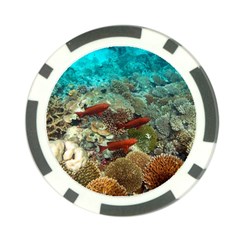 Coral Garden 1 Poker Chip Card Guard by trendistuff