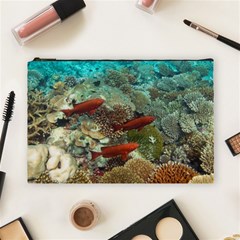 Coral Garden 1 Cosmetic Bag (large)  by trendistuff