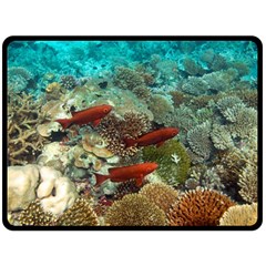 Coral Garden 1 Fleece Blanket (large)  by trendistuff