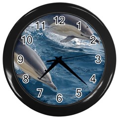 Dolphin 4 Wall Clocks (black) by trendistuff