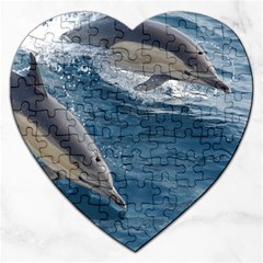 Dolphin 4 Jigsaw Puzzle (heart) by trendistuff