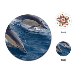 Dolphin 4 Playing Cards (round)  by trendistuff