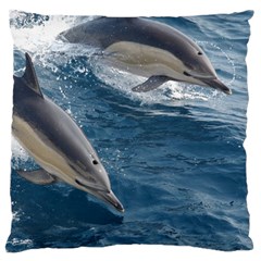 Dolphin 4 Large Flano Cushion Case (two Sides) by trendistuff