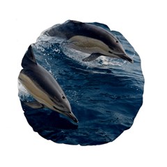 Dolphin 4 Standard 15  Premium Flano Round Cushions by trendistuff