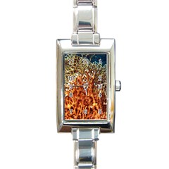 Fire Coral 1 Rectangle Italian Charm Watch by trendistuff