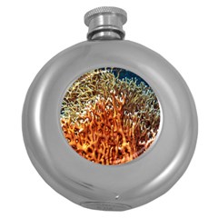 Fire Coral 1 Round Hip Flask (5 Oz) by trendistuff