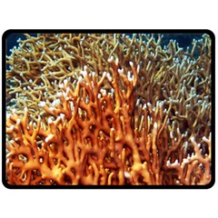 Fire Coral 1 Fleece Blanket (large)  by trendistuff