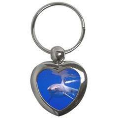 Great White Shark 4 Key Chains (heart)  by trendistuff