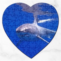 Great White Shark 4 Jigsaw Puzzle (heart) by trendistuff