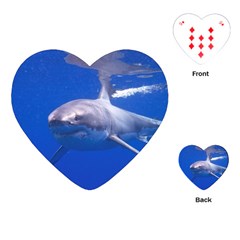 Great White Shark 4 Playing Cards (heart)  by trendistuff