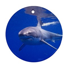 Great White Shark 4 Round Ornament (two Sides) by trendistuff