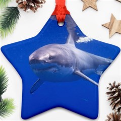 Great White Shark 4 Star Ornament (two Sides) by trendistuff