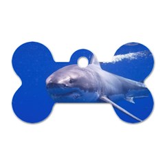 Great White Shark 4 Dog Tag Bone (two Sides) by trendistuff