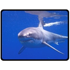 Great White Shark 4 Fleece Blanket (large)  by trendistuff