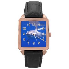 Great White Shark 4 Rose Gold Leather Watch  by trendistuff