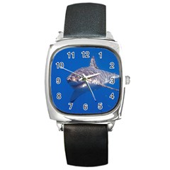 Great White Shark 5 Square Metal Watch by trendistuff